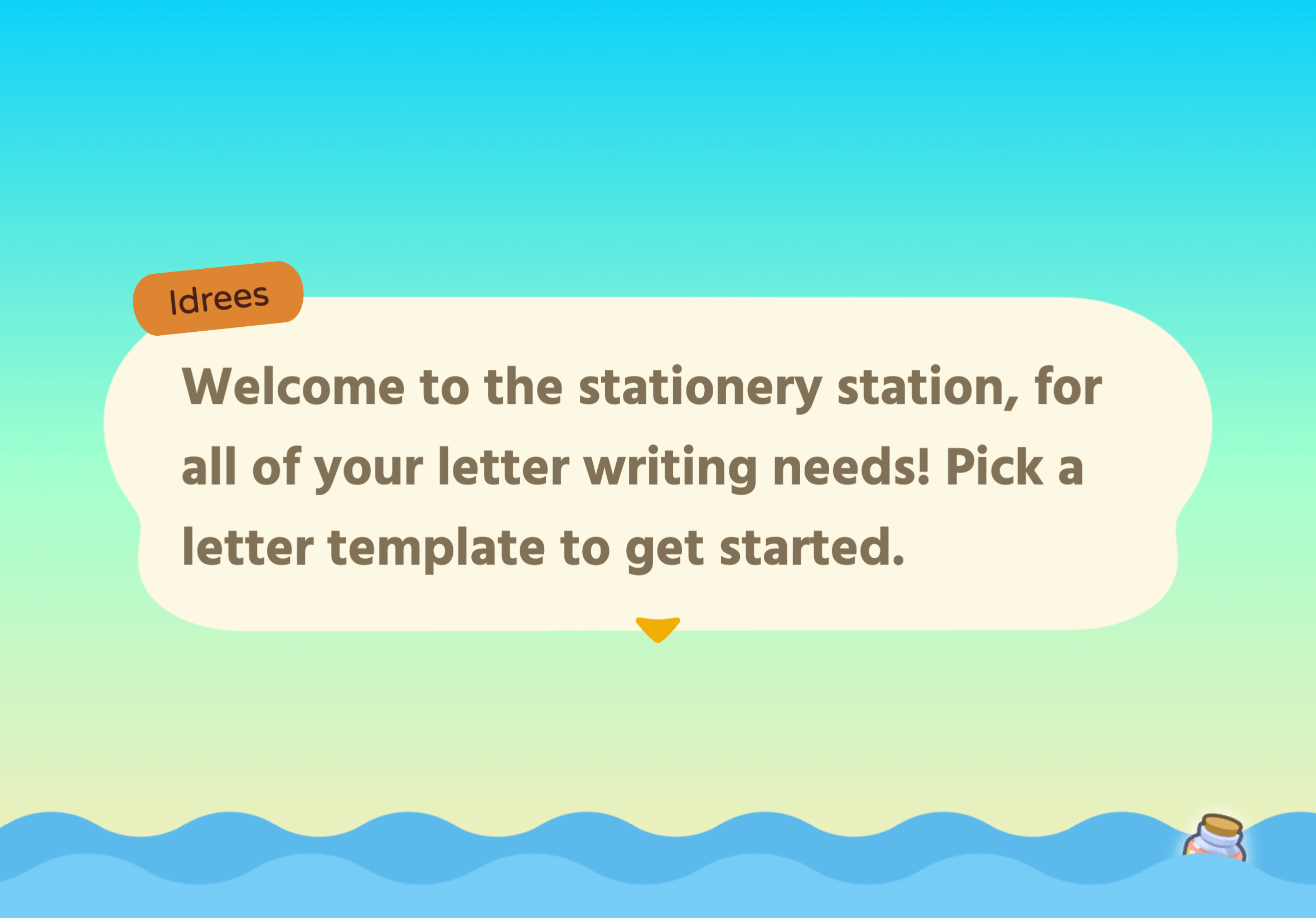 Animal Crossing Letter Generator screenshot